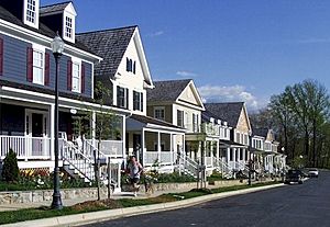 Row of houses in Kentlands, Maryland.jpg