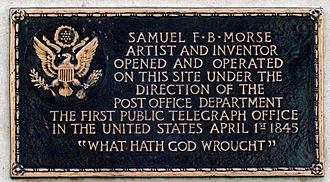 Samuel Morse plaque