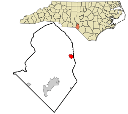 Location in Scotland County and the state of North Carolina.