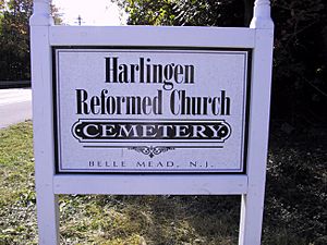 Sign outside Harlingen Cemetery