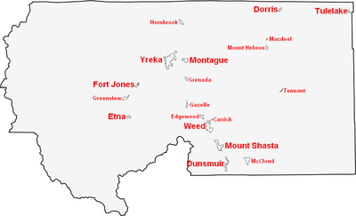 Siskiyou County map