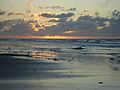 Sunrise in Wildwood New Jersey with Atlantic Ocean looking northeast
