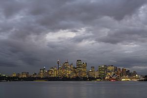 Sydney Harbour at dusk