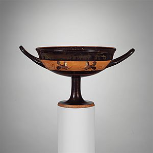 Terracotta kylix- band-cup (drinking cup) MET DP142292