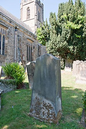 The Plague Stone in St Mary's churchyard, Richmond