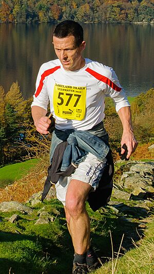 Trail runner at the Ullswater Trail Race 2011