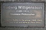 Wittgenstein plaque in the Palm House, National Botanic Gardens, Dublin, Ireland