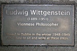 Wittgenstein plaque in the Palm House, National Botanic Gardens, Dublin, Ireland