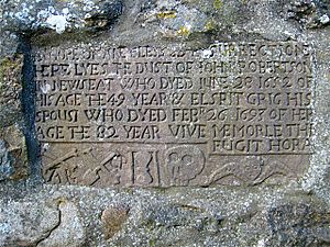 1693 gravestone in the old kirkyard of St Fergus - geograph.org.uk - 726434