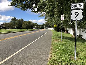 2018-09-16 09 53 26 View south along U.S. Route 9 (New Road) just south of Oak Avenue in Linwood, Atlantic County, New Jersey
