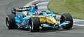 Alonso (Renault) qualifying at USGP 2005