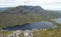 Ben Lugmore and Doo Lough from the south ridge of Barrclashcame