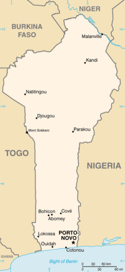 Benin-CIA WFB Map