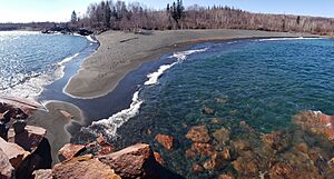 Black Beach Silver Bay