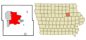Location within Black Hawk County and Iowa