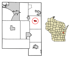 Location of Potter in Calumet County, Wisconsin.