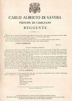 Carlo Alberto costituzione spagnola