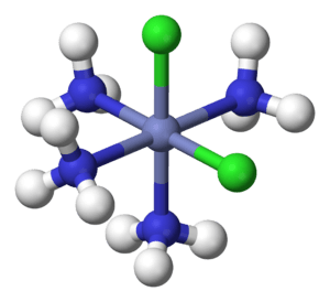 Cis-dichlorotetraamminecobalt(III)