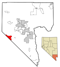 Location of Sandy Valley in Clark County, Nevada