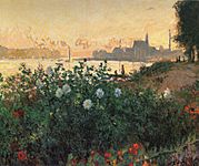 Claude Monet - Flowered Riverbank, Argenteuil