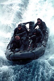 Combat Rubber Raiding Craft manned by SEAL-Team 5