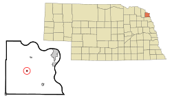Location of Hubbard, Nebraska