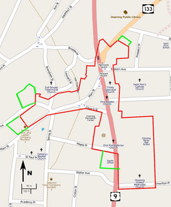 Downtown Ossining Historic District map