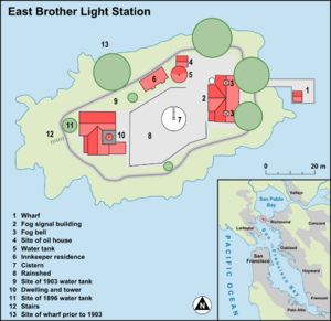 East Brother Light Station map en