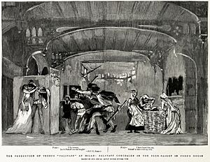 Ettore Tito -The Production of Verdi's Falstaff at Milan - Falstaff Concealed in the Buck-Basket in Ford's House
