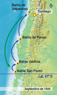 The Juan Bautista Pastene expedition to southern Chile in 1544
