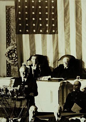 FDR asks Congress for a declaration of war December 8, 1941