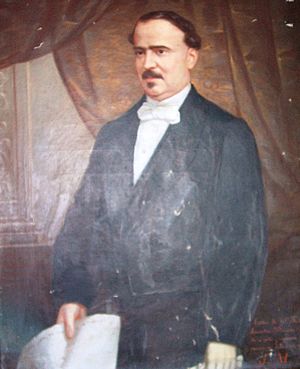 Foto da obra do retratista J. Moreno y Moreno, realizada por encargo do claustro do Instituto de A Coruña no ano 1866.jpg