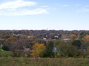 Looking west at Glenwood from Old Slaughterhouse Hill at the Glenwood Lake Park in 2007