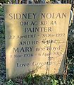 Grave of Sidney Nolan in Highgate Cemetery