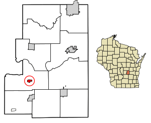 Location of Marquette in Green Lake County, Wisconsin.