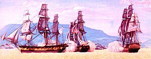 HMS Arab Privateer Experiment and Danish Brig Lougen 1801