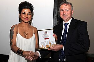 Hard Kaur and Birmingham City Councillor Ian Ward