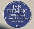 Ian Fleming - 22 Ebury Street Blue Plaque