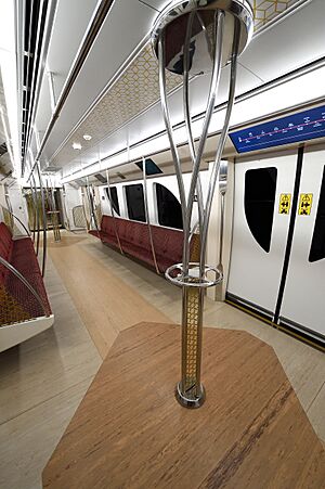 Interior of Doha metro in December 2019