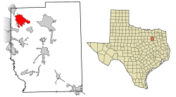 Location of Forney in Kaufman County, Texas