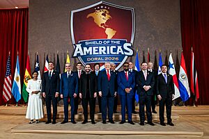 Leaders on the Shield of the Americas summit 2026