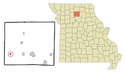 Location of Meadville, Missouri