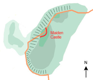 Maiden Castle (Cheshire) map