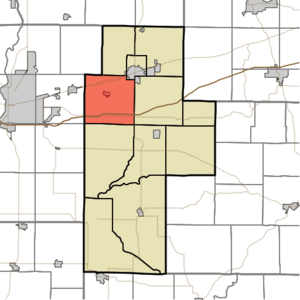 Location of Posey Township in Clay County