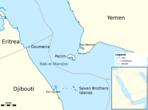 Map of Bab-el-Mandeb