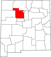 Map of New Mexico highlighting Sandoval County