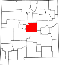 Map of New Mexico highlighting Torrance County
