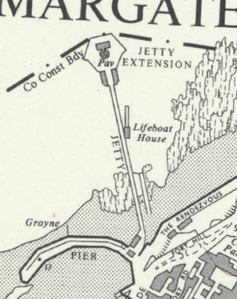 Margate jetty circa 1949 map