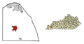 Marshall County Kentucky Incorporated and Unincorporated areas Benton Highlighted 2105824