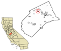 Merced County California Incorporated and Unincorporated areas Livingston Highlighted 0642006